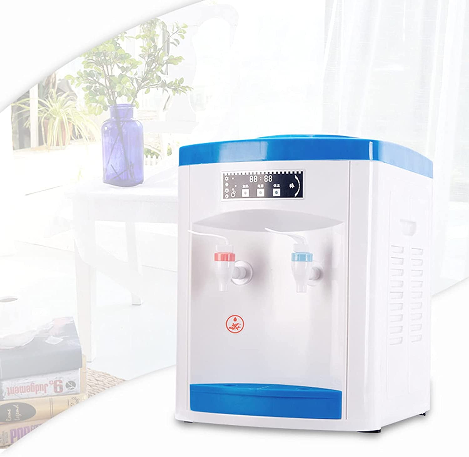 5 Gallons Water Cooler Dispenser Freestanding Electric Water Cooler Bottom Loading Hot+Cold Water Dispenser Countertop for Homes Kitchens Offices Dorms