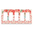 thumbnail image 1 of 5-Gang Screwless Pioneer Floral Decorative Wall Plates,Size 5-Gang 10.1"W x 4.7"H,Unbreakable Thermoplastic Faceplate Cover for Kitchen Living Room Bedroom Decorator Receptacle Outlet Switch, 1 of 7