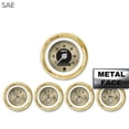 thumbnail image 1 of 5 Gauge Set - SAE American Classic Gold VII - Silver Modern Needles - Gold Trim Rings ~ Style Kit DIY Install, 1 of 1