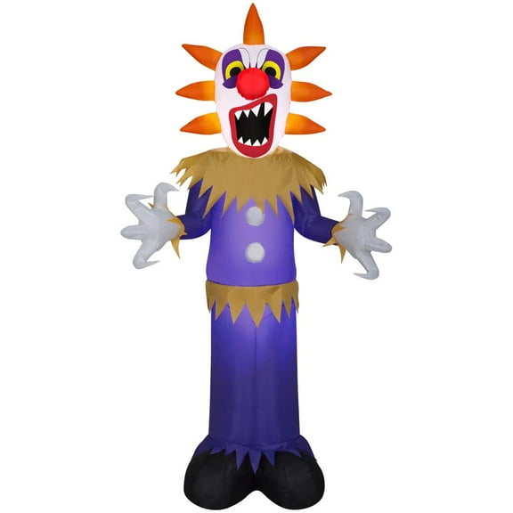 5' Gemmy Airblown Halloween Scary Circus Clown Yard Decoration 75379