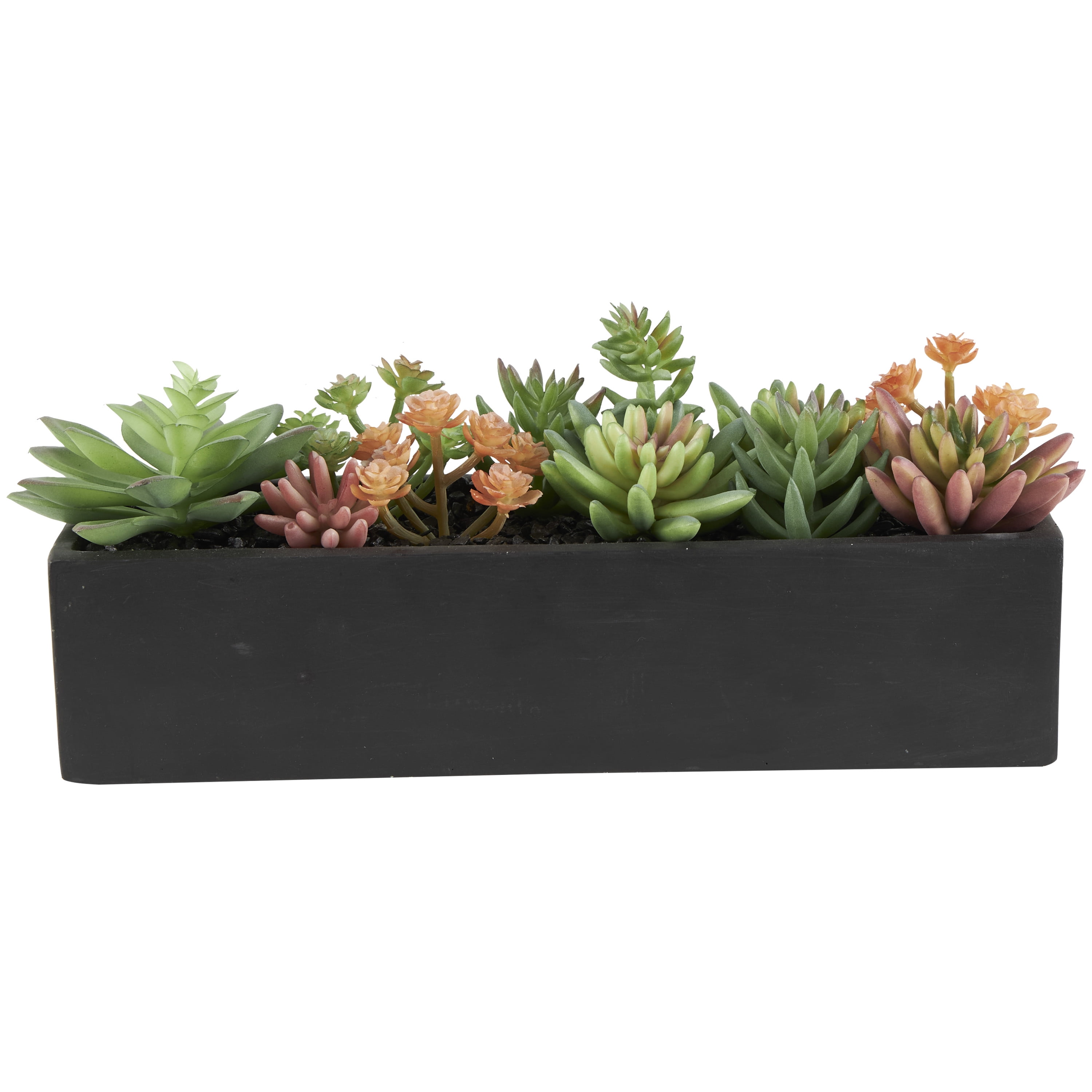 5" Geometric Succulent Faux Foliage Artificial Foliage, by DecMode