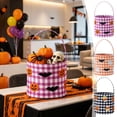 thumbnail image 1 of Under 5 Gifts for Kids!Halloween Candy Basket Ghost & Skull Print Fabric 8.8x9 in Reversible & Reusable for Trick or Treat Party Snack Gift Decor Halloween Decor by MPOISVA, 1 of 7