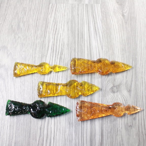 5 Glass Ornamental Tomahawk Heads  #3153    Axe Hatchet Ax
