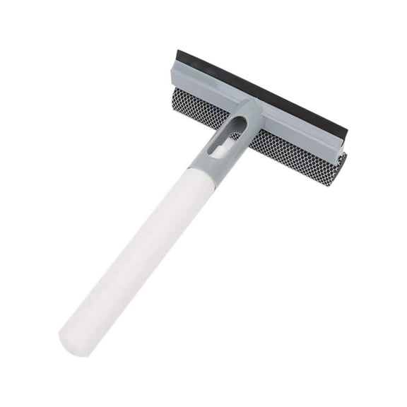 Under $5 Glass Squeegee, White Window Squeegee, Window Cleaning Squeegee with Sprayer, Double-Sided Scraper & Sponge for Glass Shower Door, Car Mirror Wash Tool, by Goohae