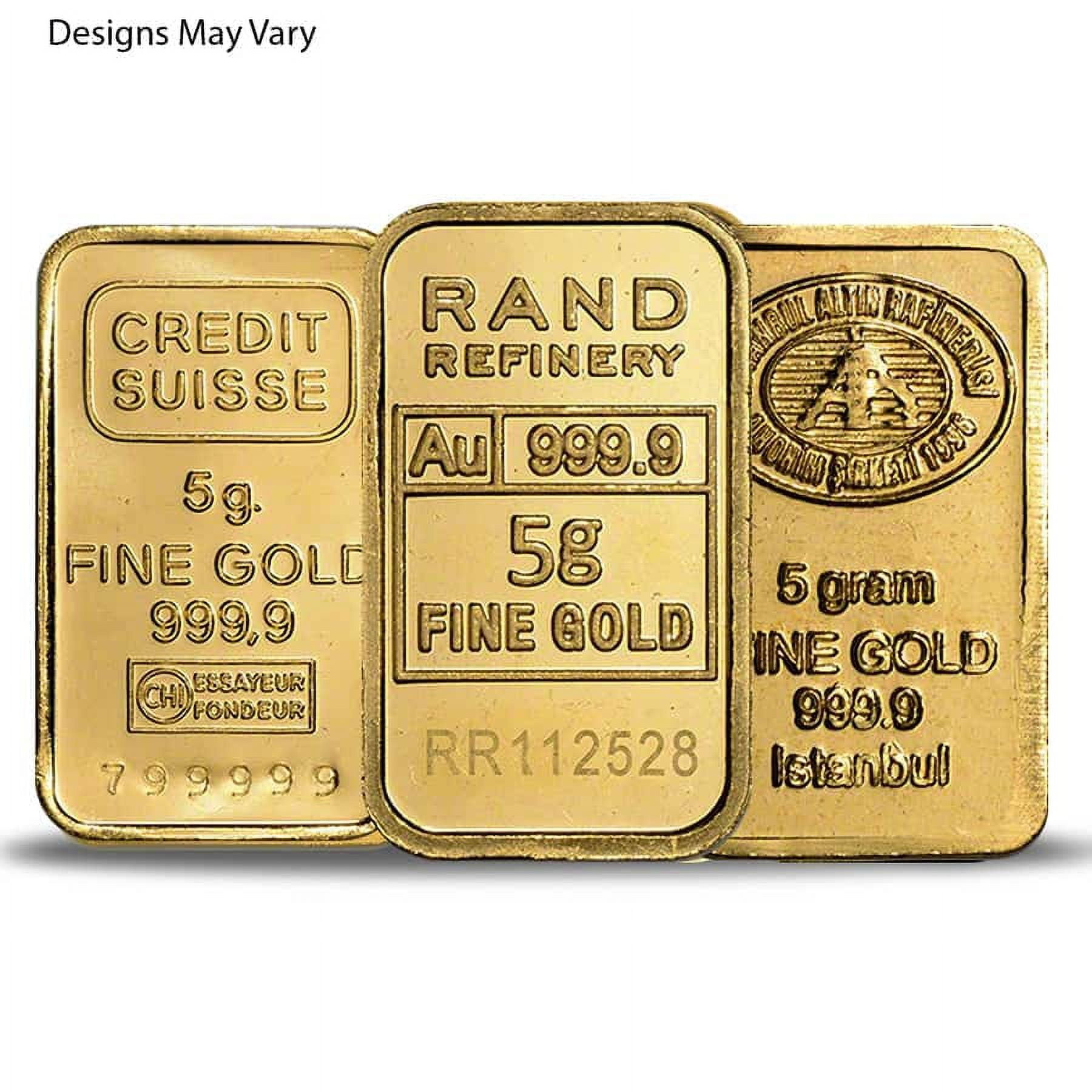 5 Gram Pure Gold Bar - .999+ Fine Quality, Secondary Market