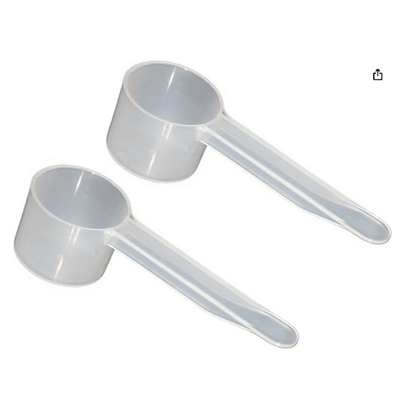 Food Grade Mini Scoop with Conversion Chart, Short Handle Design for Measuring Spoons (2-pcs)
