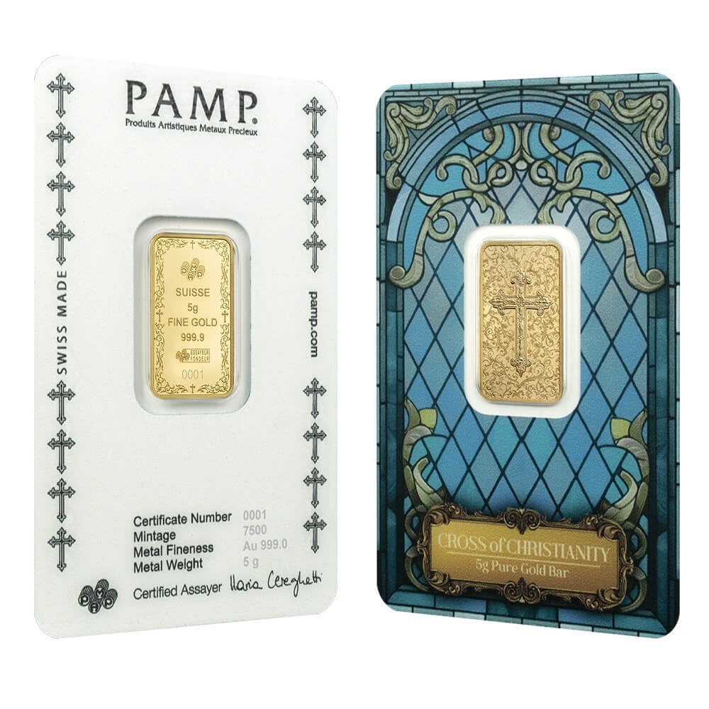 5 Gram PAMP Suisse Christian Cross Gold Bar (in Assay) - Walmart.com