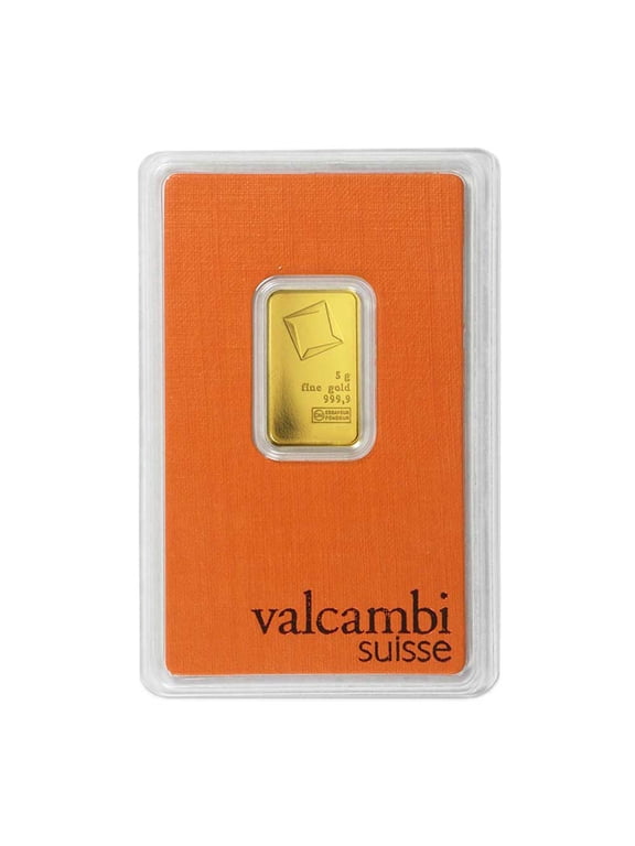 5 Gram Valcambi .9999 Fine Gold Bar in Assay
