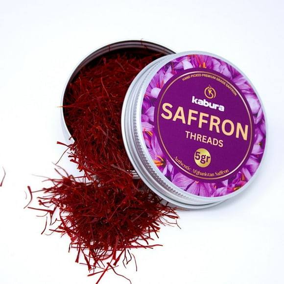 5 Grams Premium Saffron Threads, Authentic Saffron Spice for Tea, Rice, Milk, Soups, Chicken, Curry, Dessert, Paella (Super Negin)