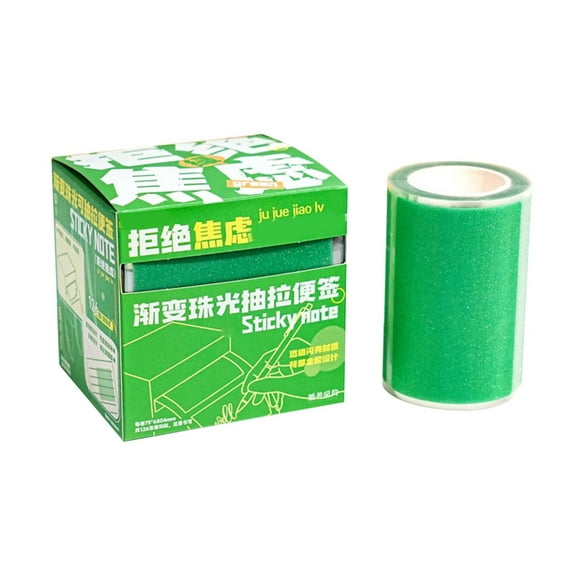 Under 5$ Green Sticky Note,Kaireo Clear Sticky Notes Set Transparent Full Adhesive Memo for Books Laptops & Journals 126 Sheets Per (5 Colors Pet Material)