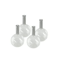 5" Grey Glass Bulb Vase, Pack of 4