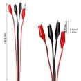 thumbnail image 2 of 2Pcs Red And Black 1m Long Alligator Clip Electrical Clamp Insulated Test Lead Cable Pair 2 of 11