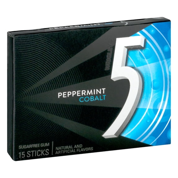 5 Gum 5 Cobalt Sugar Free Chewing Gum 15 ct (Pack of 5)