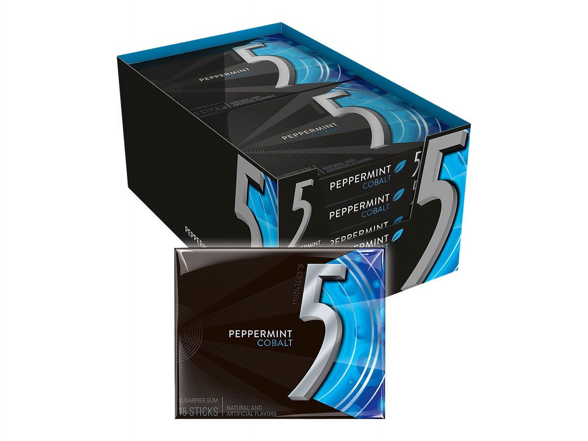5 GUM Peppermint Cobalt Sugar Free Chewing Gum Pack – RoomBox