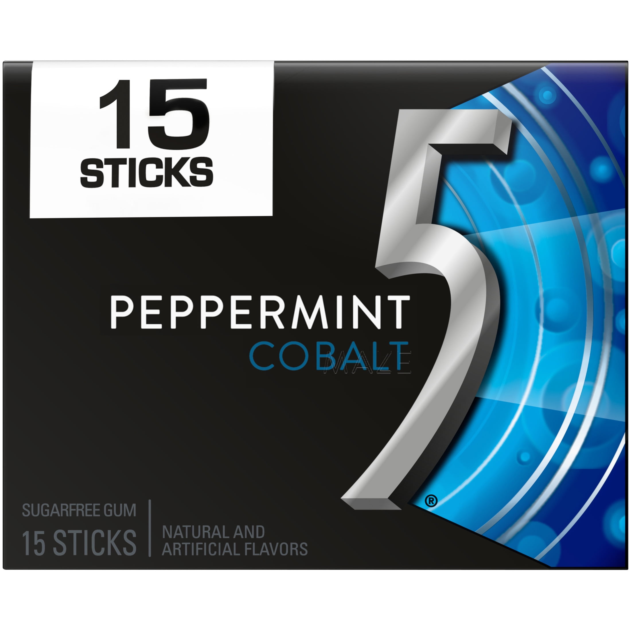 5 Gum Peppermint Cobalt Sugar Free Chewing Gum - 15 Ct
