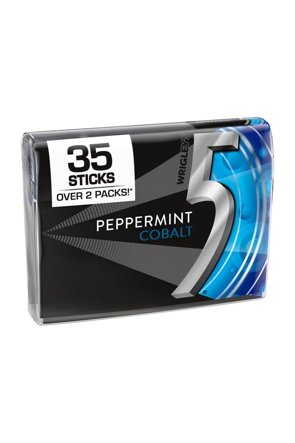 Peppermint Cobalt Sugar Free Chewing Gum, Five Gum - 35 ct