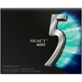 thumbnail image 1 of 5 Gum React Mint Sugar Free Chewing Gum - 15 Stick Pack, 1 of 12