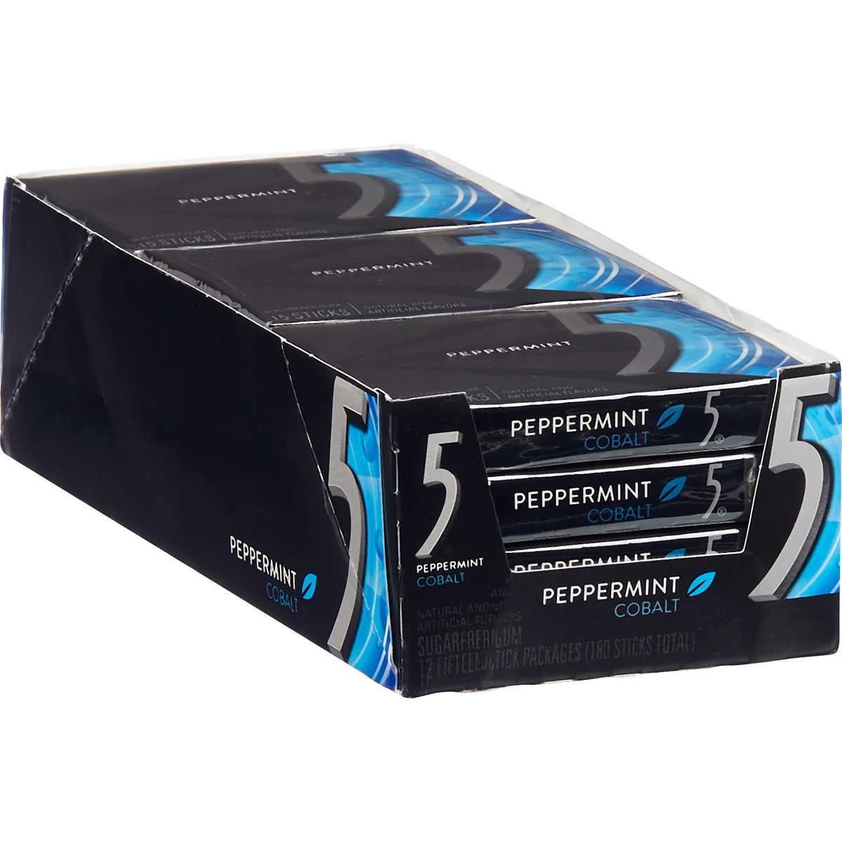 5 GUM Peppermint Cobalt Sugar Free Chewing Gum, 35 pcs / 3.08 oz