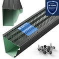 thumbnail image 1 of 5" Gutter Guards Leaf Protection, Domestic Aluminum Gutter Covers 5 Inch (Sample, Black), 1 of 9