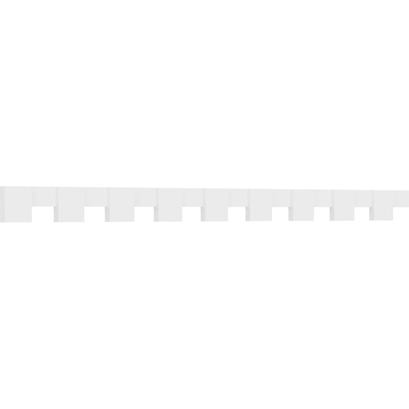 5"H x 1"P x 90"L Monroe Architectural Grade PVC Dentil Block Trim