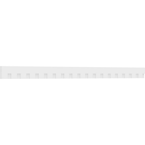 5"H x 1"P x 90"L Wilson Architectural Grade PVC Dentil Trim w/Backplate