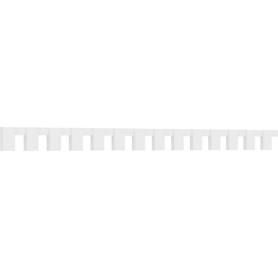 5"H x 1"P x 93 3/8"L Fayetteville Architectural Grade PVC Dentil Block Trim