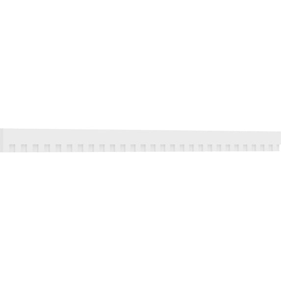 5"H x 1"P x 93 3/8"L Sanford Architectural Grade PVC Dentil Trim w/Backplate
