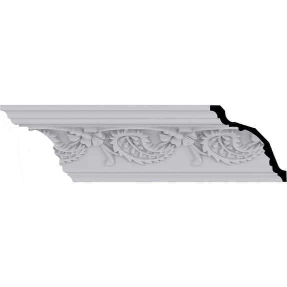5"H x 5"P x 7 1/8"F x 94 1/2"L Wakefield Crown Moulding