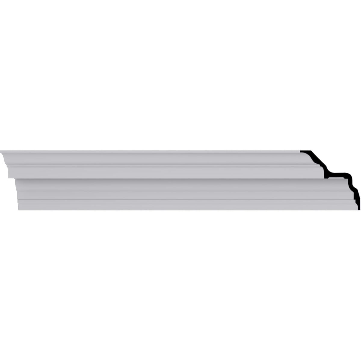 Felix 94.5" White Polyurethane Traditional Crown Moulding