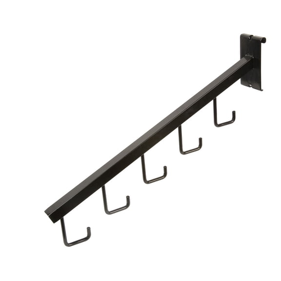 5 HOOK WATERFALL SQUARE TUBE BLACK FOR GRID (10pk)