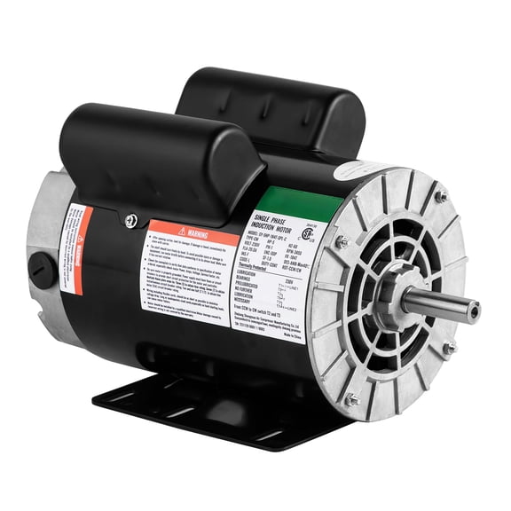 5 HP Air Compressor Motor 56 Frame 3580 RPM 230V, Industrial Electric Motor with 5/8" Keyed Shaft, CW/CCW Rotation for Workshop Machinery Replacement