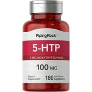 5-HTP 100mg Supplement | 180 Capsules for Men and Women | by Piping Rock