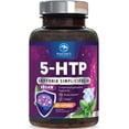 thumbnail image 1 of 5-HTP Supplement - 5-HTP 200mg Per Serving - Extra Strength 5HTP (5-Hydroxytryptophan) Griffonia Simplicifolia - Supports Restful Sleep, Natural Calm & Brain Health - Bottled in USA - 120 Capsules, 1 of 9