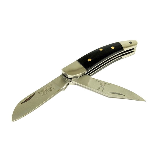 5" Hand Made Black Horn Handle Folding Knife