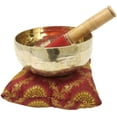 thumbnail image 1 of 5" Handmade Crown Chatra Tibetan Singing Bowl Meditation Healing Bowl, 1 of 3