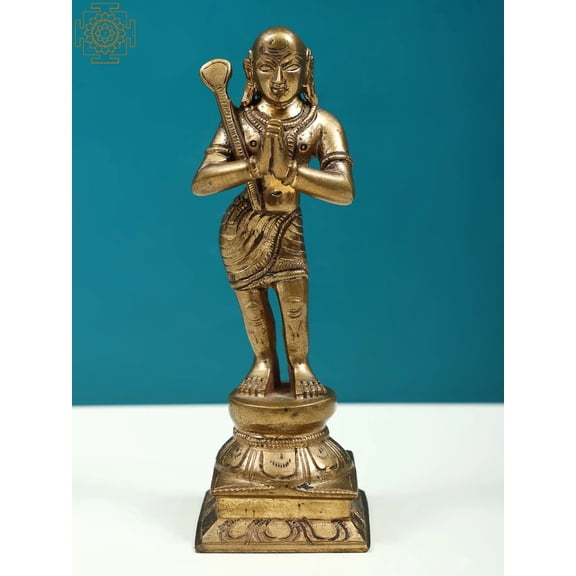 5" Handmade South Indian Saint Panchaloha Bronze Statue from Swamimalai