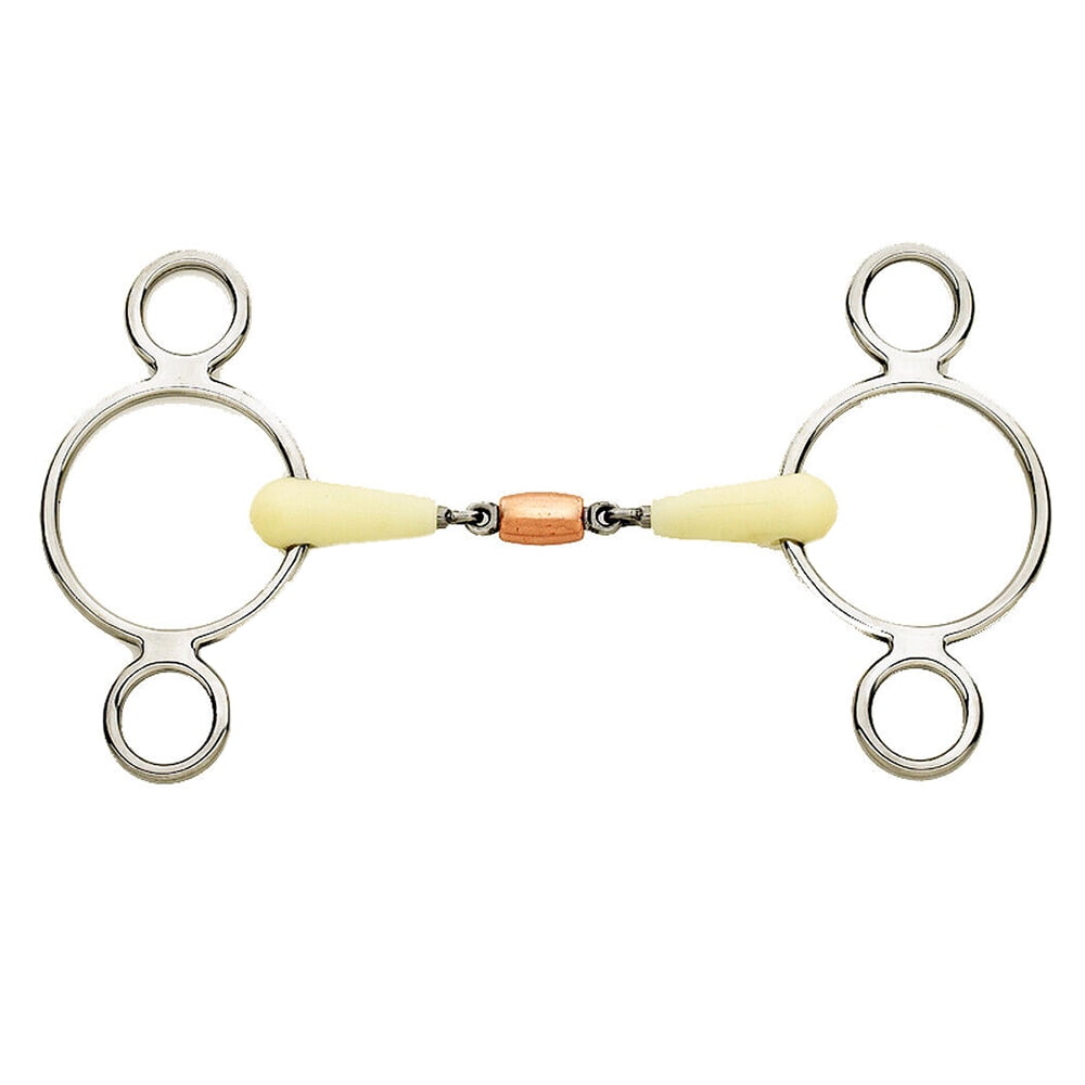 Coronet Walking Horse Interchangeable Jointed Copper Roller Mouth Bit, 4 3/4 Inch