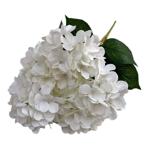 5 Head White Hydrangea Artificial Flowers Large Artificial Hydrangeas Silk Flowers for Home Decor Indoor Wedding Flowers Bouquets Faux Flowers Kitchen Centerpiece Table Decorations Harlik