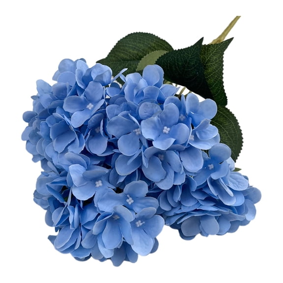5 Head Blue Hydrangea Artificial Flowers Large Artificial Hydrangeas Silk Flowers for Home Decor Indoor Wedding Flowers Bouquets Faux Flowers Kitchen Centerpiece Table Decorations Harlik