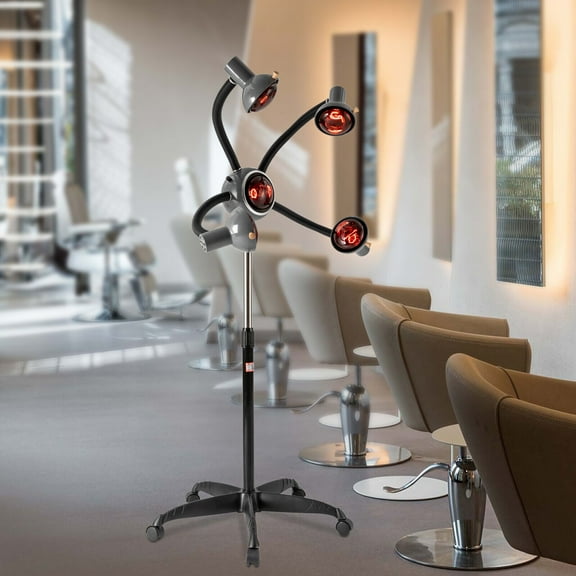 5 Head Infrared Light Heat Therapy Red Lamp Salon Hair Perming Dyeing Styling