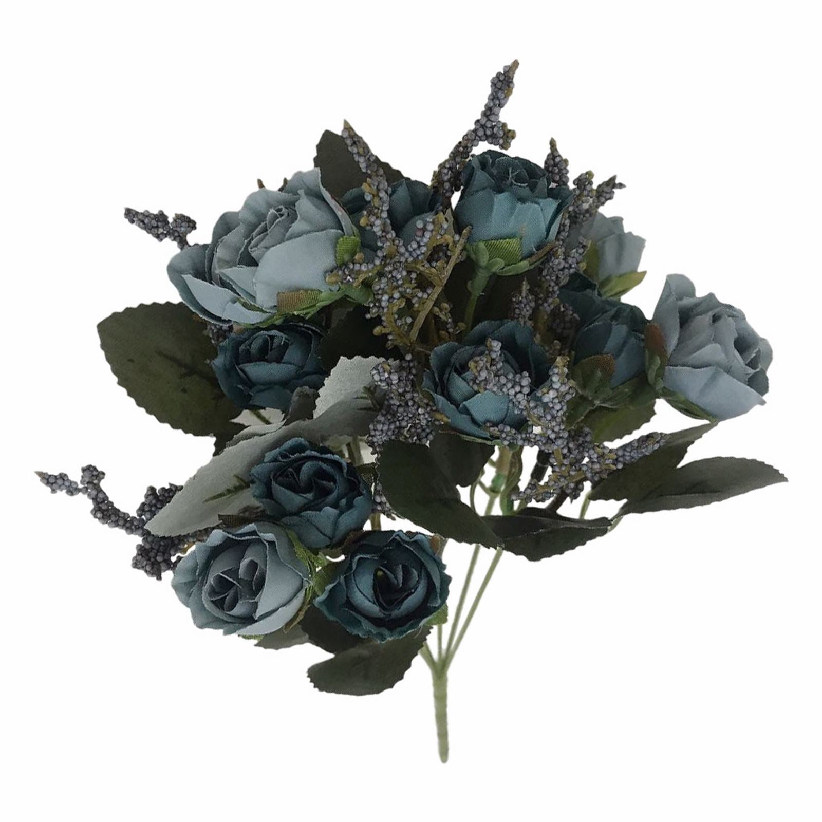 5 Head Rose Long Pole Rose Flannel Rose Wedding Festival Decoration