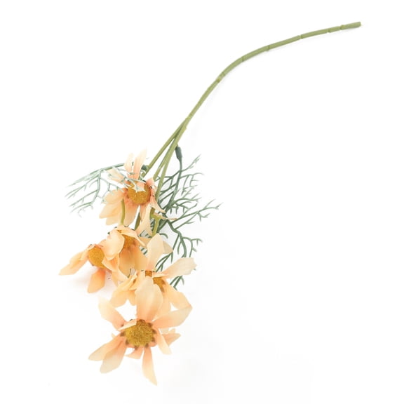 5 Heads Artificial Flowers Daisy Silk Flowers Decoration Party Wedding Decoration Home Party Daisy Floral Arrangement Decors Champagne Smile Home