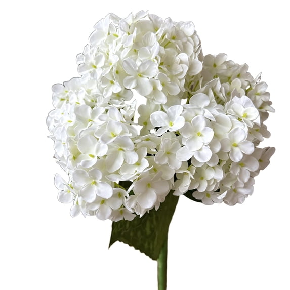 5 Heads Artificial Hydrangea Bouquet, Faux Flower Arrangement For Table Centerpiece Home Party Decor