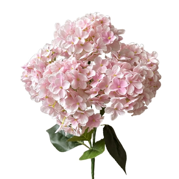 5 Heads Artificial Hydrangea Bouquet, Faux Flower Arrangement For Table Centerpiece Home Party Decor