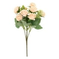 thumbnail image 1 of 5 Heads Fake Roses Artificial Flowers for Outdoors Summer Mother's Day Decor, Uv Resistant Fake Flowers Faux Silk Roses for Wedding Home Cemetery Outdoor Grave Spring Decorations(White) Harlik, 1 of 9