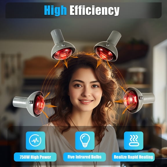 5 Heads Hairdressing Heater-Infrared Lamp Hair Dryer Hair Color Processor Dryer Heating Machine Hair Cold Perm Machine 110V