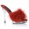 thumbnail image 1 of 5" Heel Maribou Slipper, 1 of 2