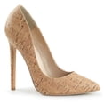 thumbnail image 1 of 5" Heel Pointed Toe Pump - Cork Faux Leather, 12, 1 of 2