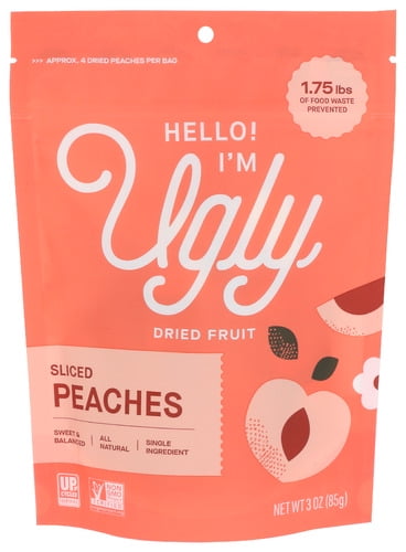 5. Hello I'm Ugly Dried and Sliced Peaches (12 Pack) 3 oz
