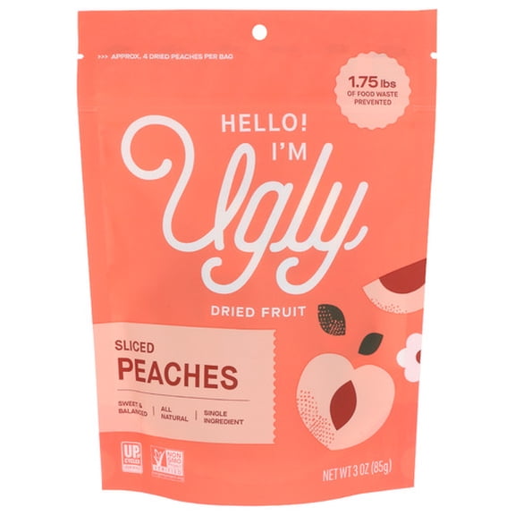 5. Hello I'm Ugly Dried and Sliced Peaches (12 Pack) 3 oz